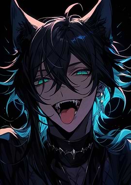 Anime Wolf Boy Portrait