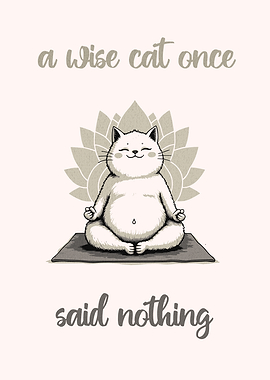 Wise Cat Meditating