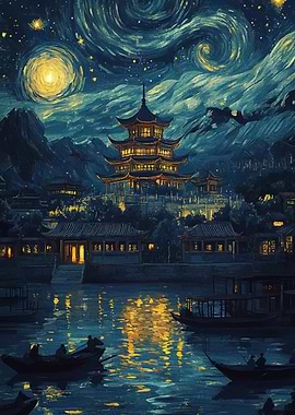 Starry Night Pagoda