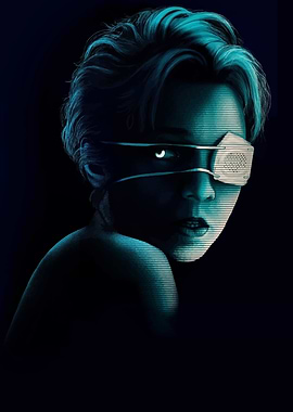 Cyberpunk Woman with Eye Patch