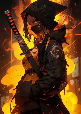 Cyberpunk Samurai Girl