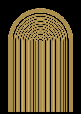 Gold Arch Abstract Art