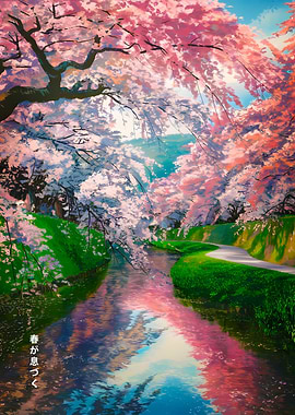 Cherry Blossom River