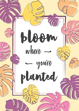 Plant lover motivational illustration.