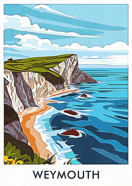 Weymouth Coastline Illustration