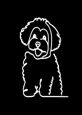 Cute Dog Line Art