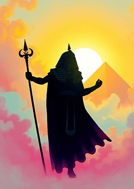 Egyptian Pharaoh Silhouette