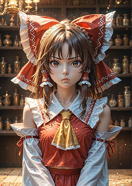 Anime Girl in Red Dress