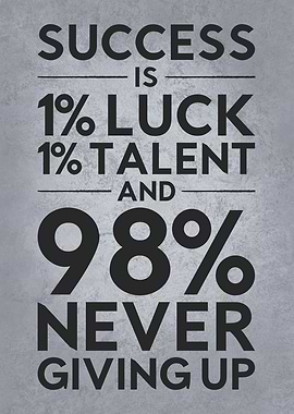Success Is Never Giving Up - Motivational