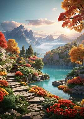 Autumn Mountain Lake