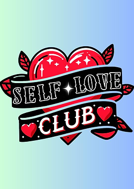 Self Love Club Heart Design