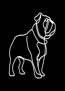Line Art Bulldog
