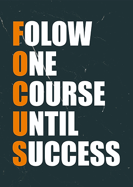 Follow One Course Until Success Motivation