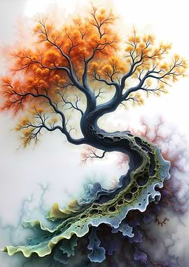 Abstract Tree Art