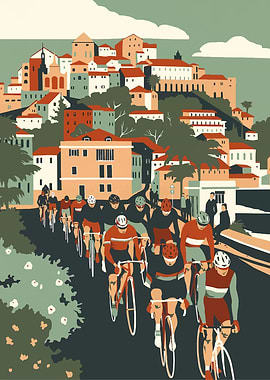 Cycling Through Italian Town