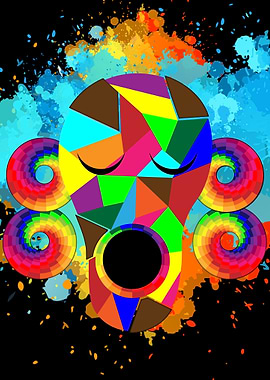 Abstract Colorful Mask