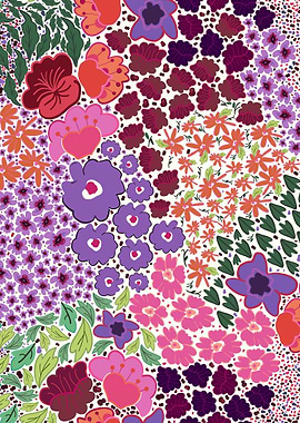 Vibrant Ditsy Flower