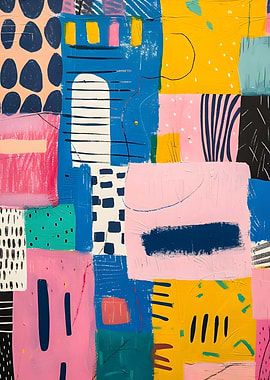 Abstract Geometric Painting