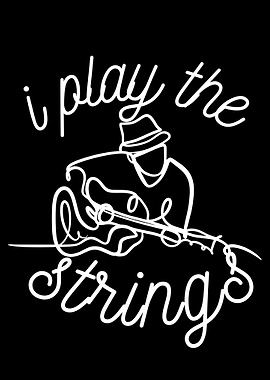 Guitar Player Line Art