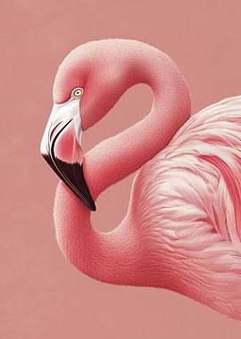 Pink Flamingo Portrait