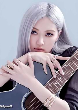 Rose Blackpink with Guitar