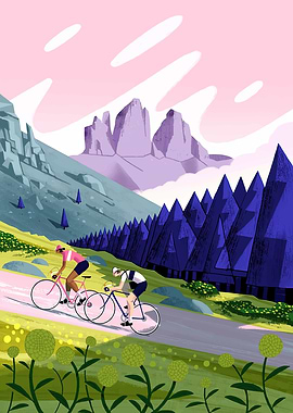 Cycling Mountain Landscape
