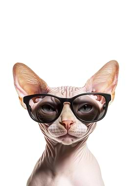 Cool Sphynx Cat in Sunglasses