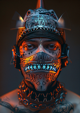 Cyberpunk Mask Portrait