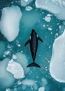 Orca in Icy Waters