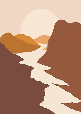 Abstract Mountain Landscape