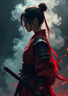Red Samurai Warrior