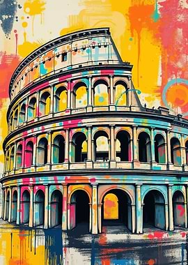 Colosseum Graffiti Art