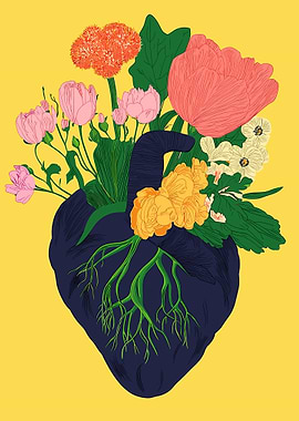 Floral Heart Illustration