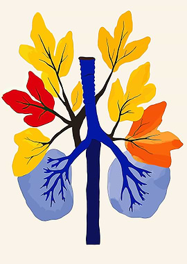 Lungs Tree Illustration