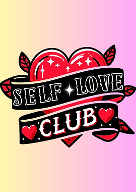Self Love Club Heart Design