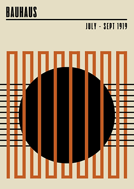 Bauhaus Geometric Poster