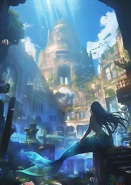 Underwater City Mermaid