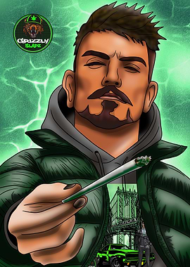 Stoner Passing Joint in Relaxed Mood