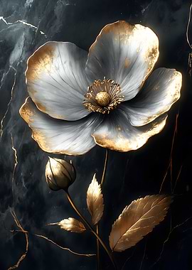 Gold & Silver Flower