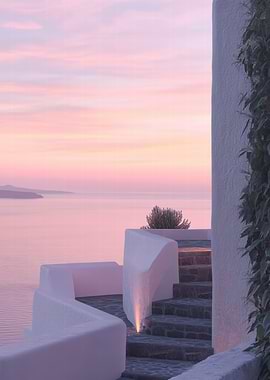 Sunset Steps in Santorini