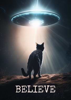 Believe Cat UFO Encounter Alien Life Enthusiast