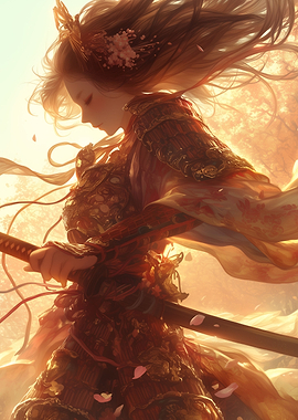 Samurai Woman with Sword