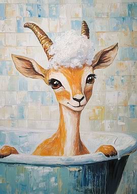 Gazelle in a Bath