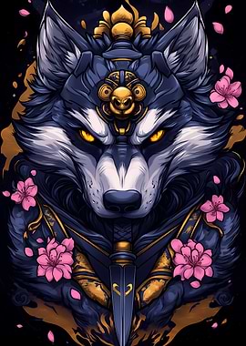 Alaskan Malamute DogSamurai Art