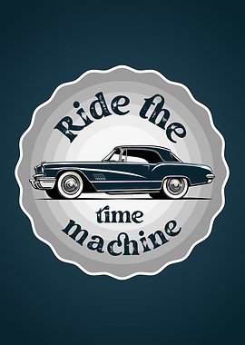 Classic American car depicted in a side profile view.