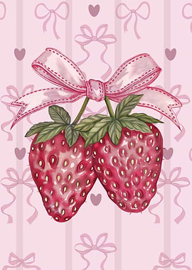 Coquette Strawberry with Bow