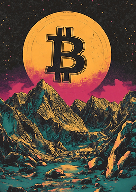 Bitcoin Vintage Symbol