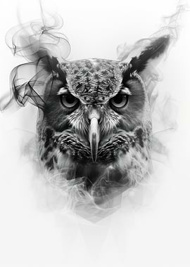 Owl in Smoke