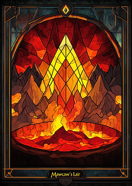 Mawcaw's Lair Stained Glass