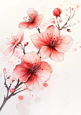 Watercolor Cherry Blossom